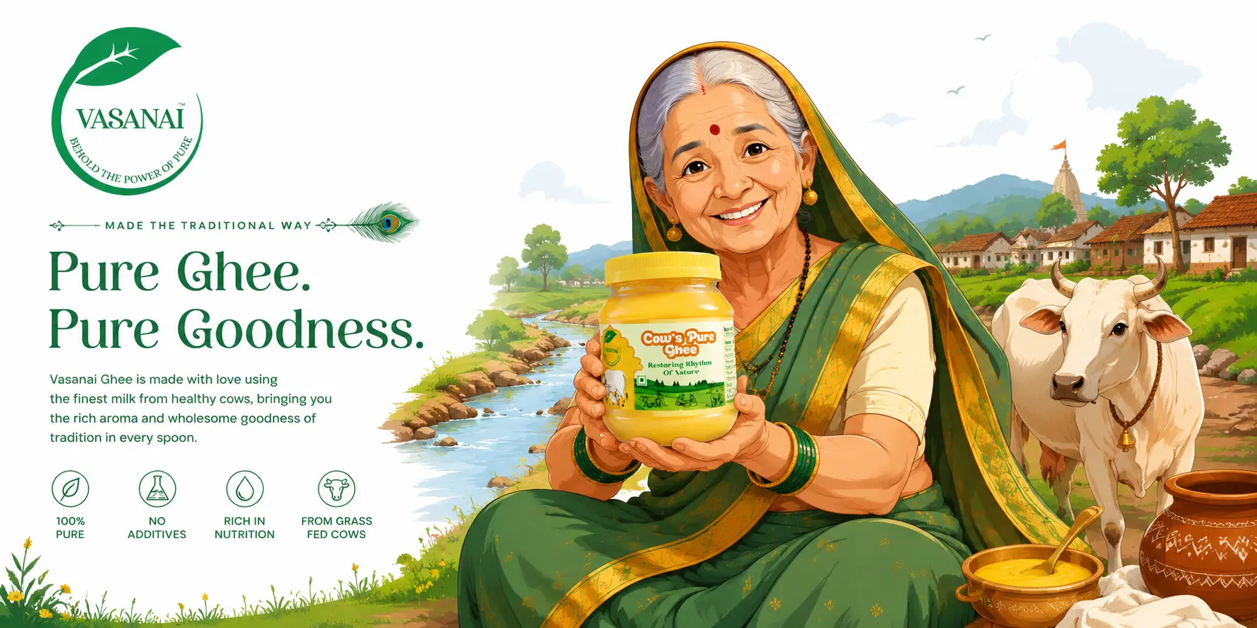 Vasanai Ghee Website Banner